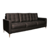 Sofa Living Modelo Fly Tamanho 200×78 com 3 Lugares Pes Altos Cromados Material Couro 100% Natural Cor Marrom Bicolor – SOB ENCOMENDA