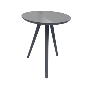 Mesa Lateral com Tampo Cinza com Base de Pé Palito de Madeira cor Cinza - PRONTA ENTREGA