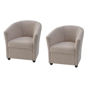 Jogo de (2) Poltronas Modelo Mira para Quarto, Sala de TV ou Sala de Estar com Tecido (CORES) - SOB ENCOMENDA